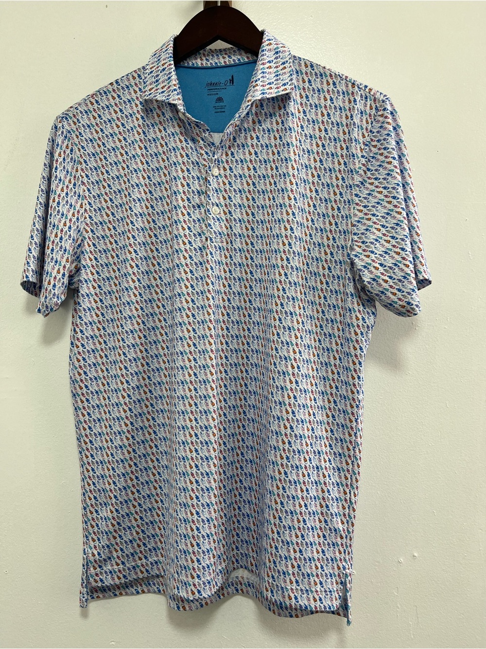 johnnie-O Foxtrot Printed Jersey Performance Golf Polo